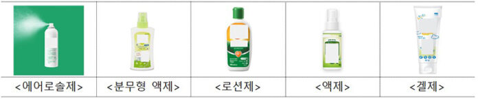 모기기피제 제품 예시